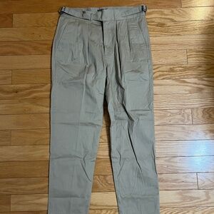 Todd Snyder Khaki Gurkha Pleated Trousers, 33